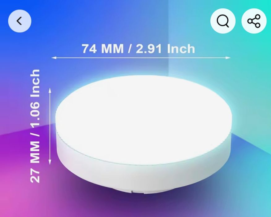 Lâmpadas GX 53 WIFI Inteligente