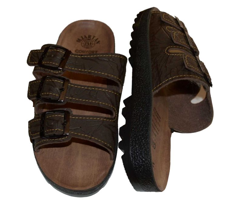 Klapki-pantofle profilowane wygodne na lekkiej podeszwie PU rozmiar 44