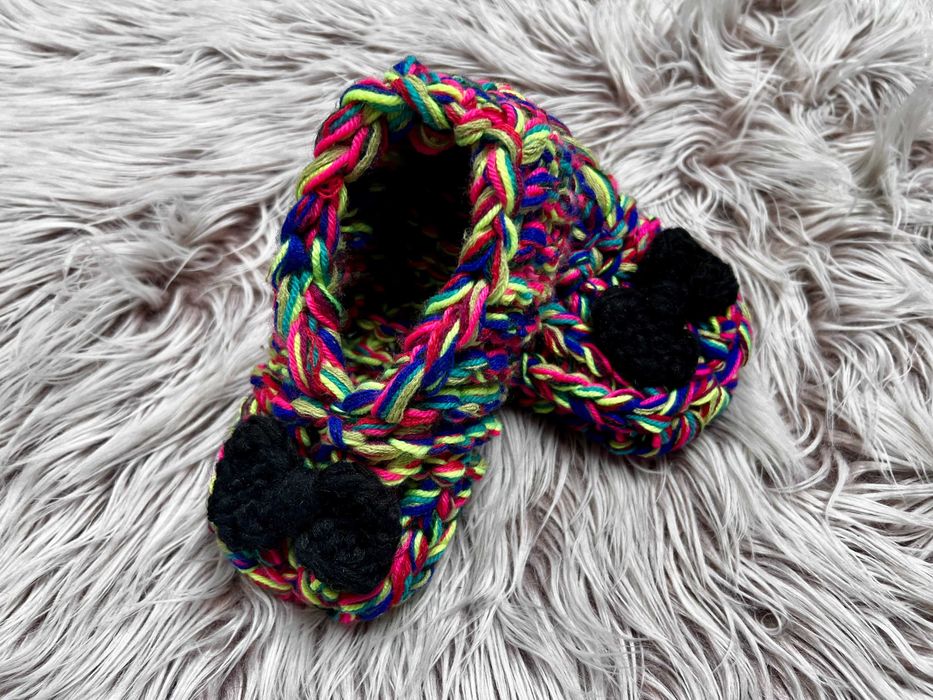 Wełniane kapcie rękodzieło roz. 38