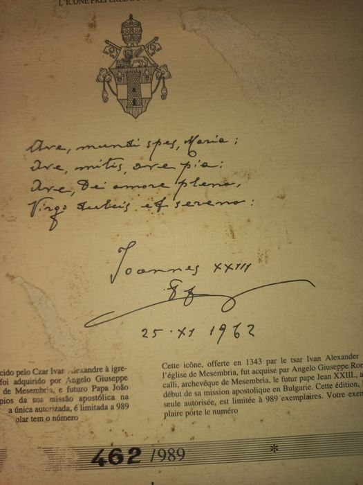 Ícone Bizantino da Virgem Maria Edição Limitada Certificada