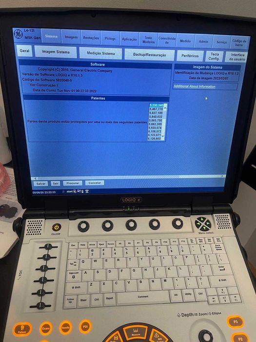 Ecógrafo / Ultrassom GE LOGIQ e R8 + Sonda Linear L4