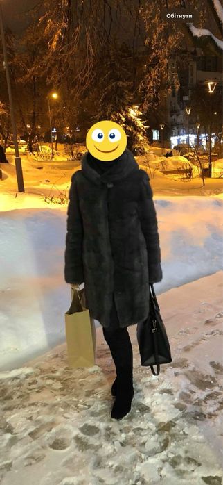 Шуба з блакитноі норки