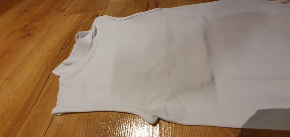 Body, białe body, rozmiar S, bez rekawów