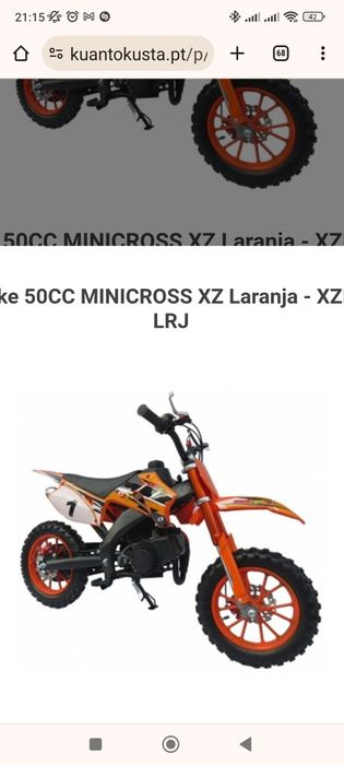 Mini Moto 50cc de criança