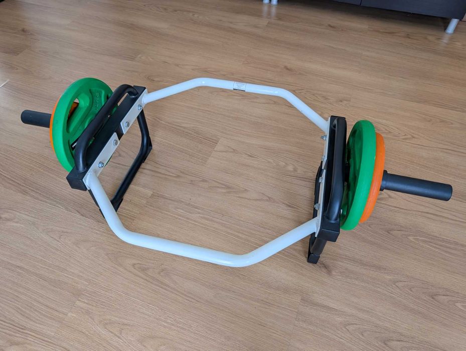 Barra Hexagonal (Trap Bar) Olímpica + 30 kg em discos