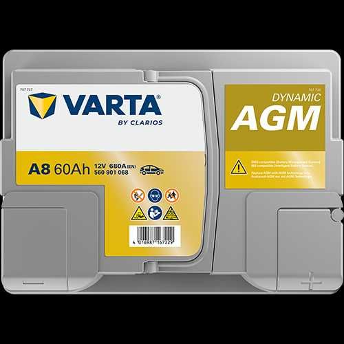 Аккумулятор Varta Dynamic AGM (A8) 60Ah 680A R+ (L2)