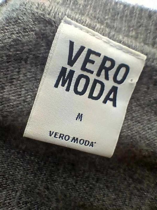 Sweter damski długi szary z białą gwiazdą, Vero Moda M
