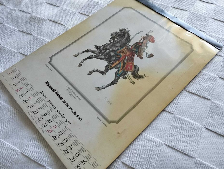 Calendário 1987 Cavaleiros Britânicos - A3