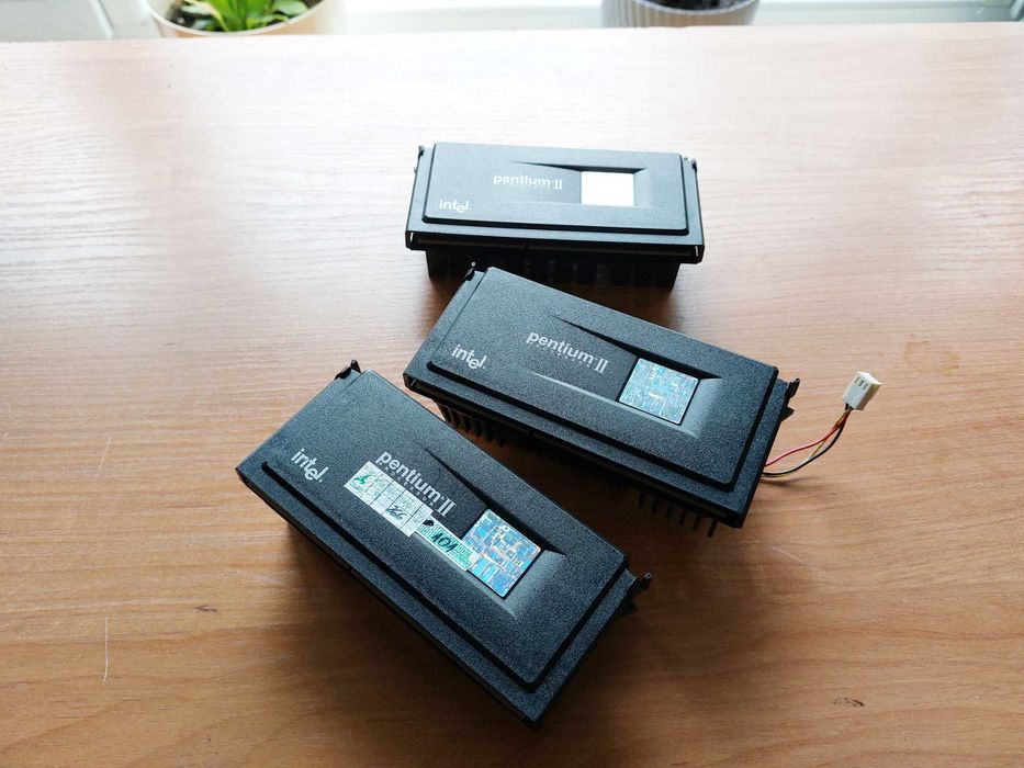 Procesory Intel Pentium II Vintage Retro Zestaw