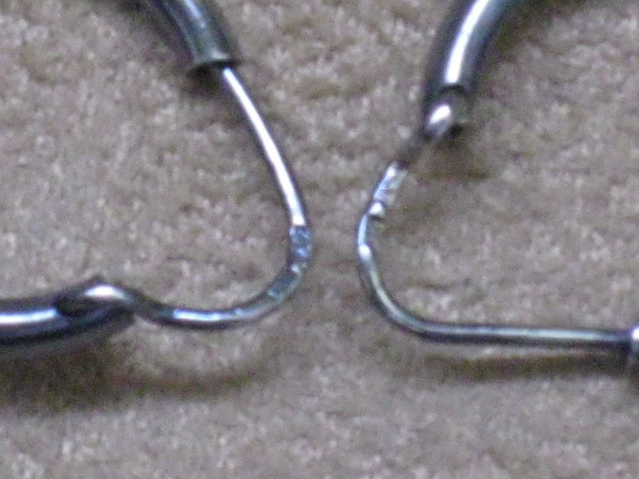 Brincos - Argolas Prata Maciça de Lei 835`/.. C/Contraste