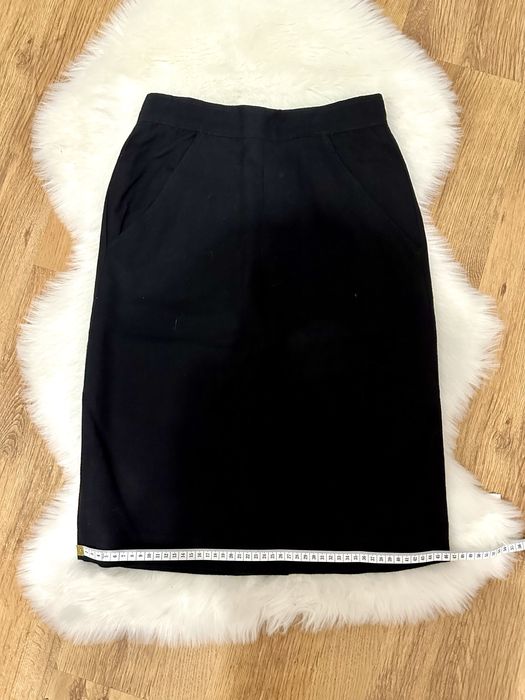 Czarna spódnica prawdziwy vintage ołówkowa wysoki stan