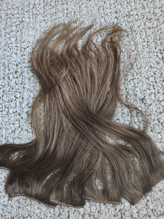 100% naturalne włosy clip-in 53cm dopinki