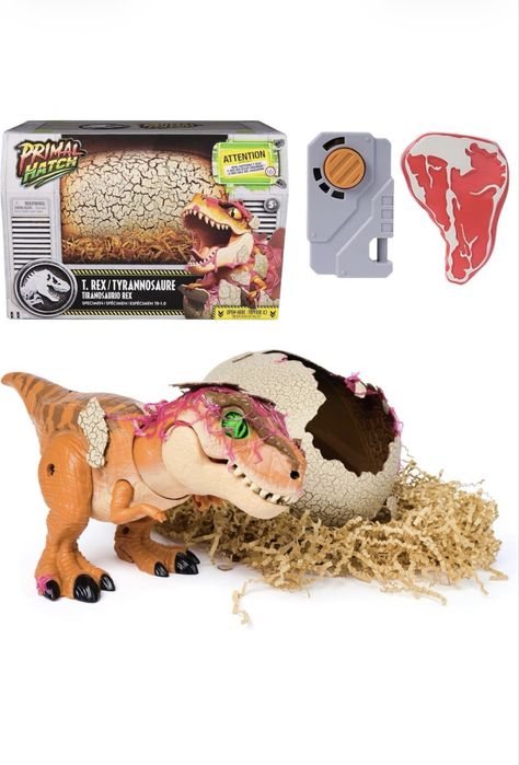 Іграшка динозавр з пультом Jurassic World Primal Hatch Baby Dino T-Rex Mattel T-Rex Світ Юрського Періоду Тиранозавр Рекс