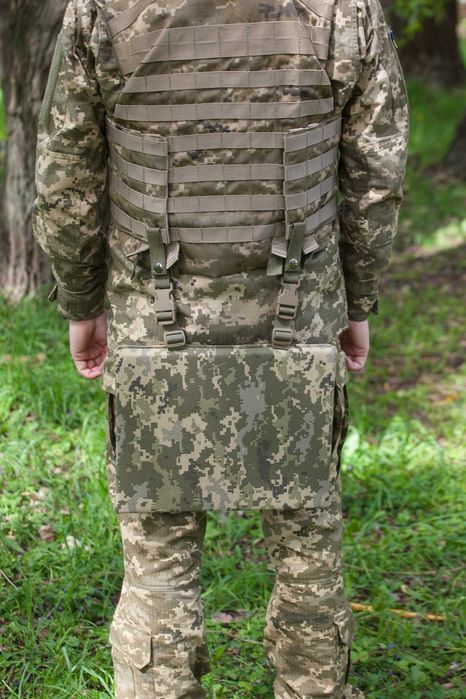 Сідушка польова тактична, Каремат ММ14 Хакі Чорний Multicam Білий ЗСУ