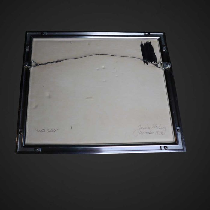 Obraz na materiale rama metal szkło 1978 r B41/102681