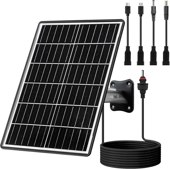 Kit de painel solar de 15W com bateria integrada de 16000mAh, Tensão: 5V/6V/9V/12V
