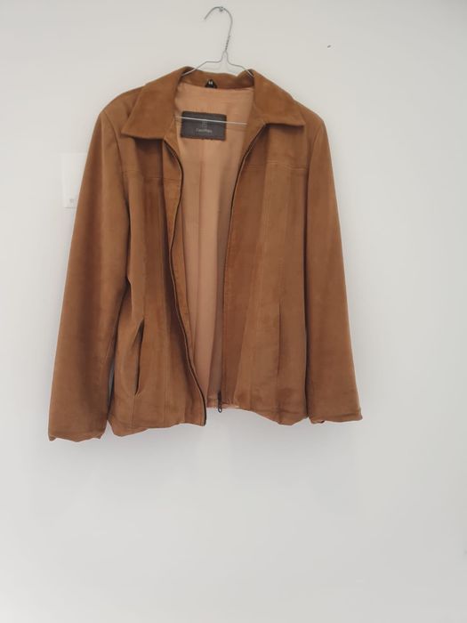 Casaco pele castanho