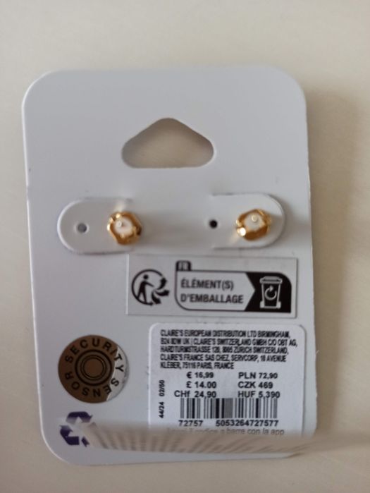 Brincos em prata novos/ new / neuf Claire's cão