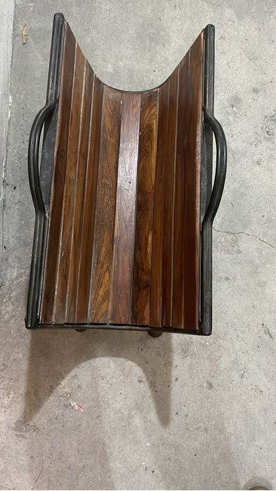 Porta revistas madeira e ferro