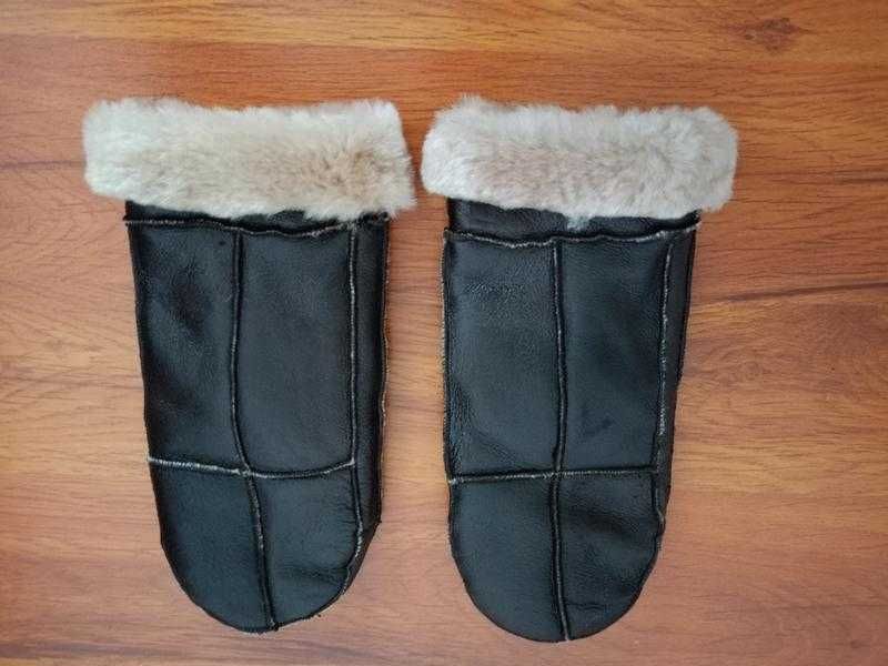 Теплі зимові рукавиці з натуральної овчини (дубленка) 8