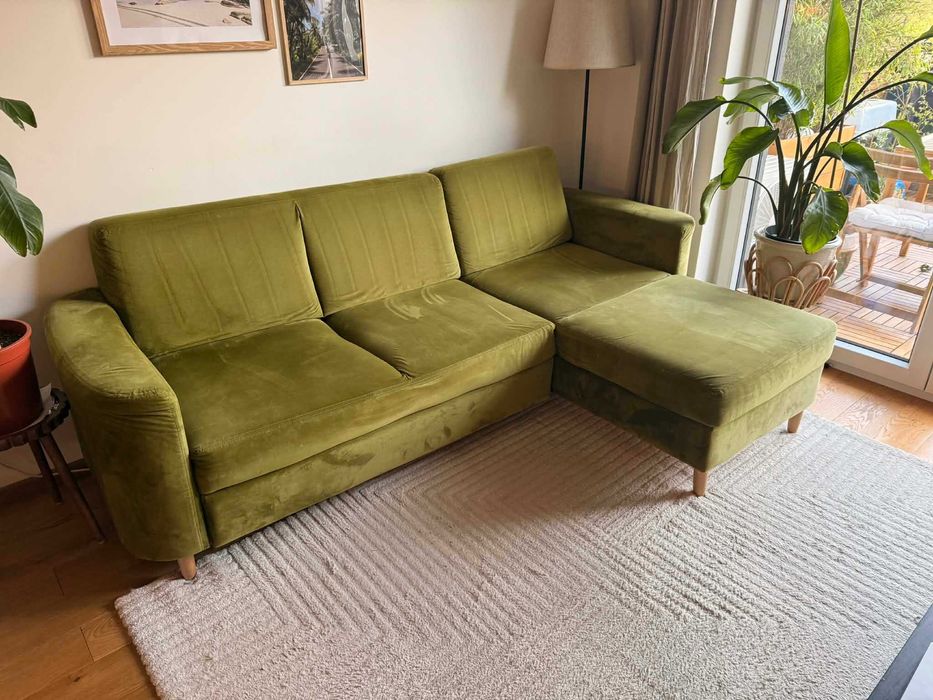 Narożnik Elegance z funkcją spania i pojemnikiem na pościel