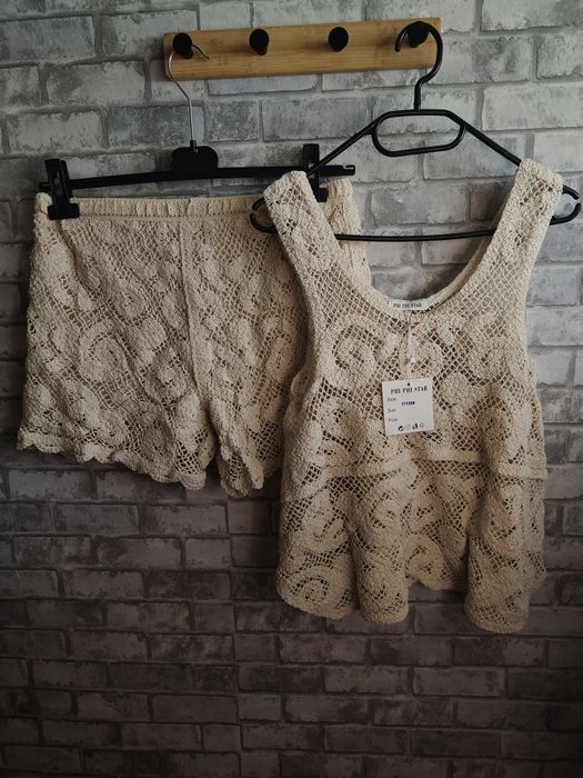 Komplet Boho szorty+ bluzka S M L Xl 2xl cudo