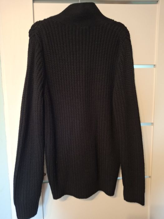 Sweter męski M  acrylic czarny