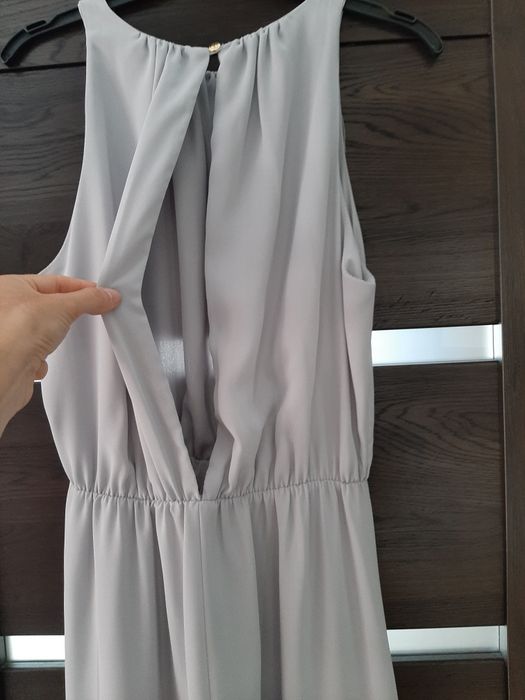 Sukienka długa szara fashion freak