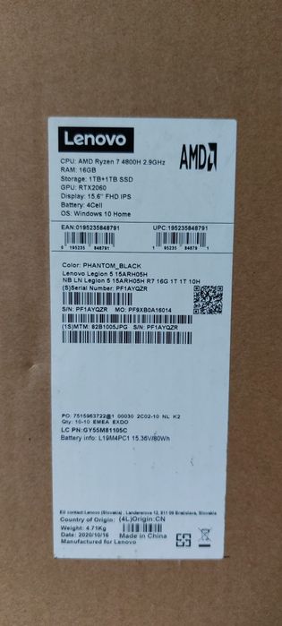 Portátil Gaming Lenovo Legion 5