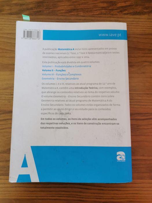 IAVE Matemática A - questões de exames nacionais Funções