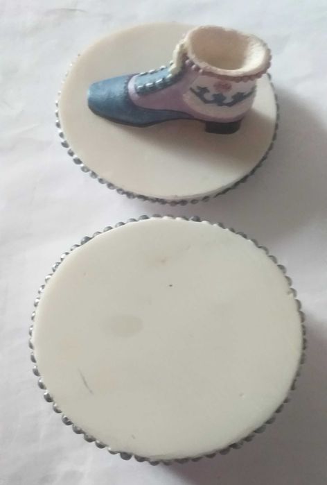 Мини-шкатулка для безделушек, шкатулка для украшений овальная с туфлей