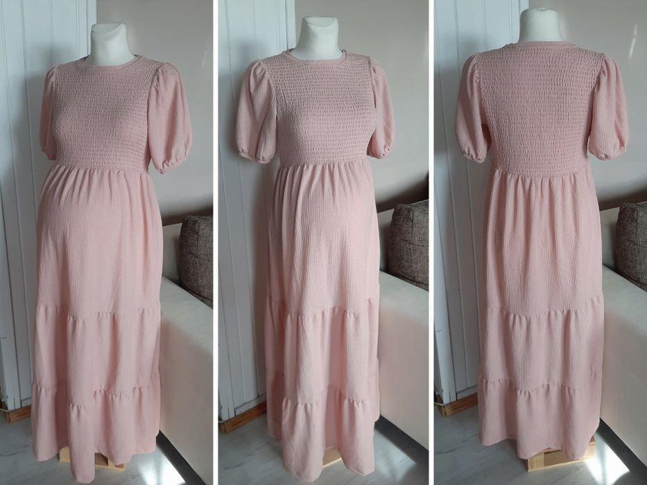 Sukienka boho do sesji ciążowej, brzuszkowej, kobiecej