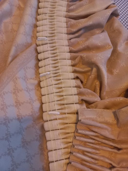 Cortinas beje vintage