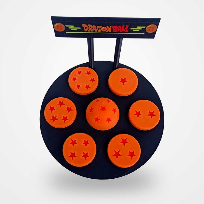 Pedestal das Sete Esferas Dragon Ball Super - Suporte 6 Figuras Menu Super Saiyan