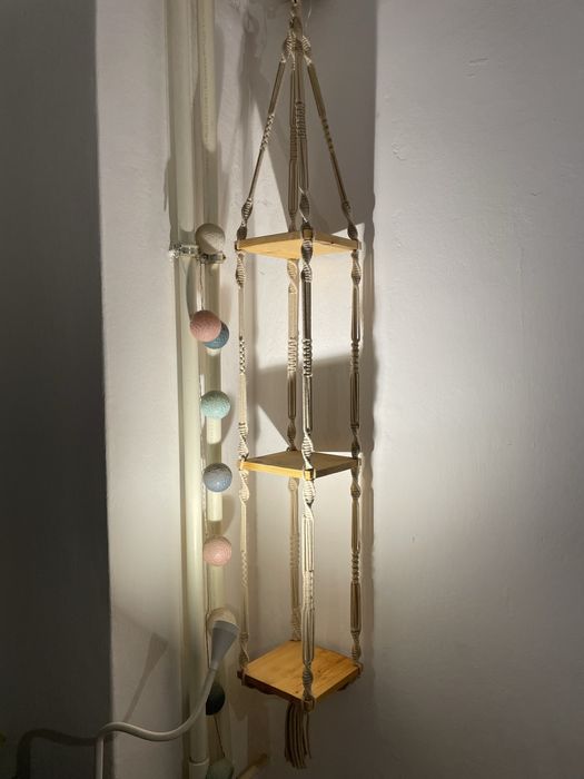 Kwietnik wiszący makrama półki