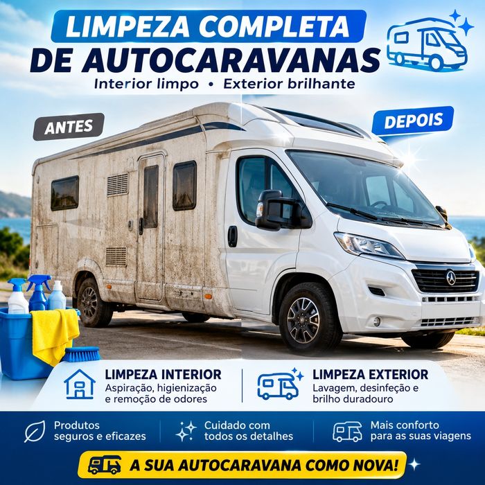 Hieginização interior e exterior de Autocaravanas