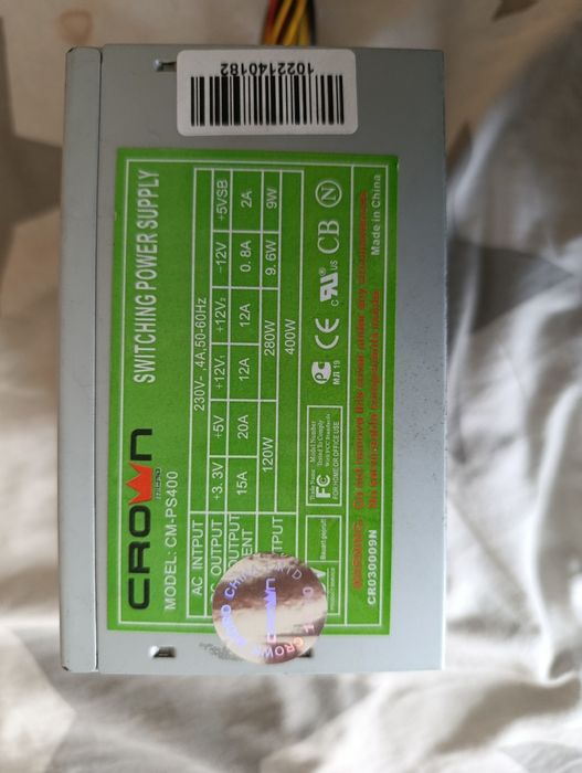 Блок питания Crown 400w