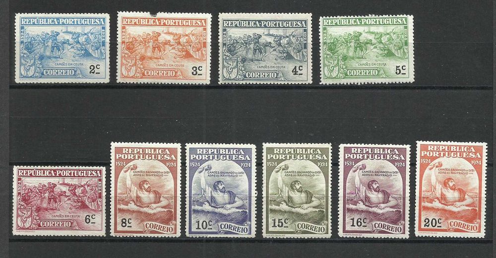 Selos portugueses – Série completa 4º Cent. Nascimento Luís Camões