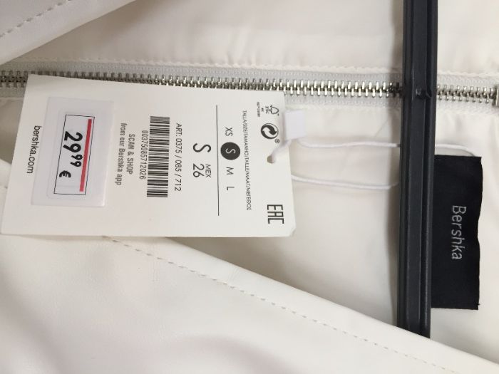Vestido Branco Polipele Bershka - NOVO