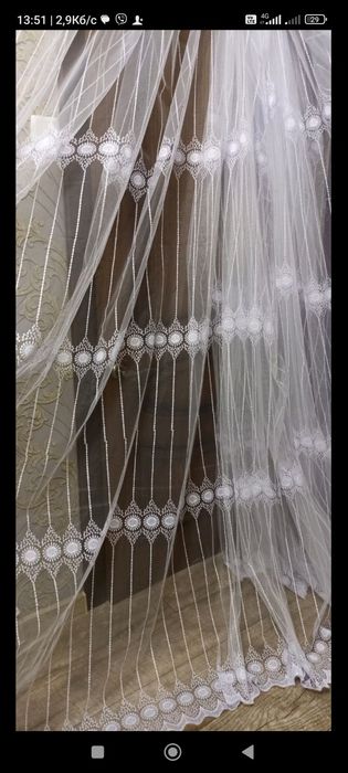 Продам нову тюль фатин з  вишивкою