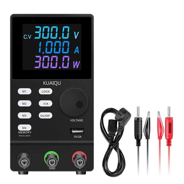 Warsztatowy zasilacz programowalny laboratoryjny  30V 10A RS232 USB