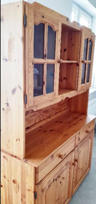 Kredens drewniany regał szafa sosnowy