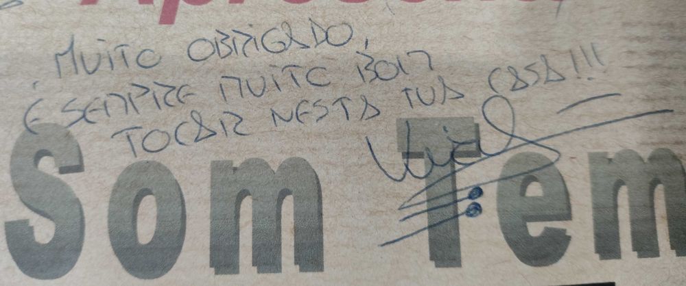 Cartaz Speakeasy 2005 autografado Rui Veloso e outros