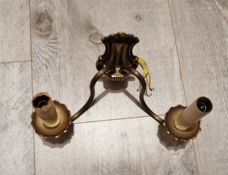 Kinkiety mosiężne, Vintage, 4 szt. vintage