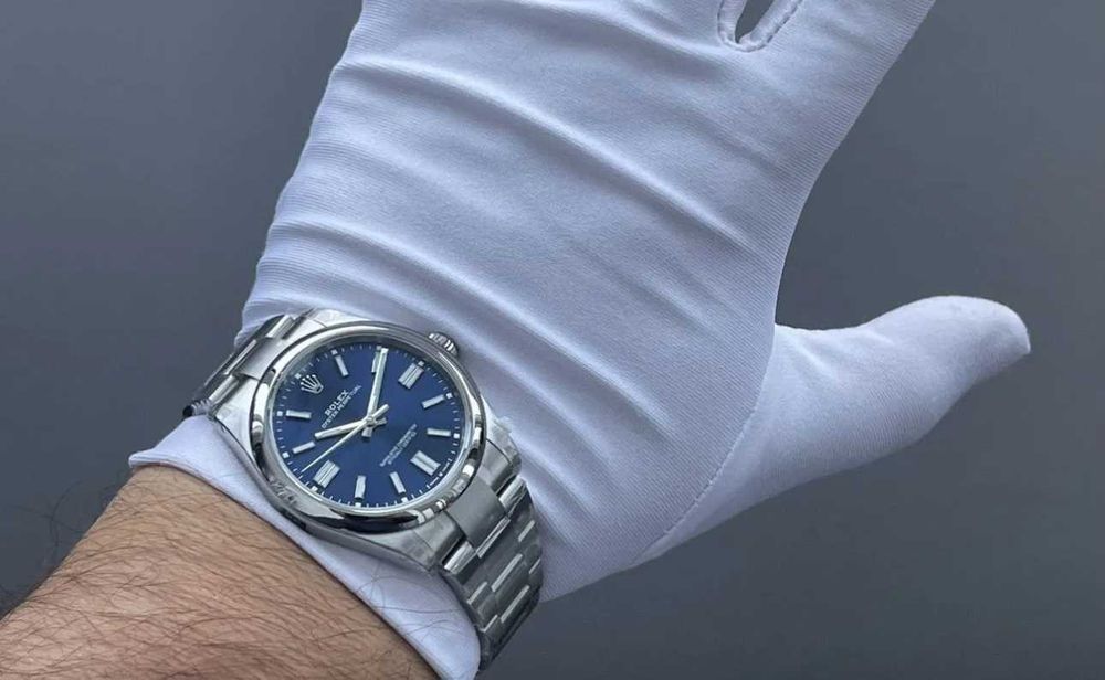 Часы rolex oyster perpetual 41 blue dial
