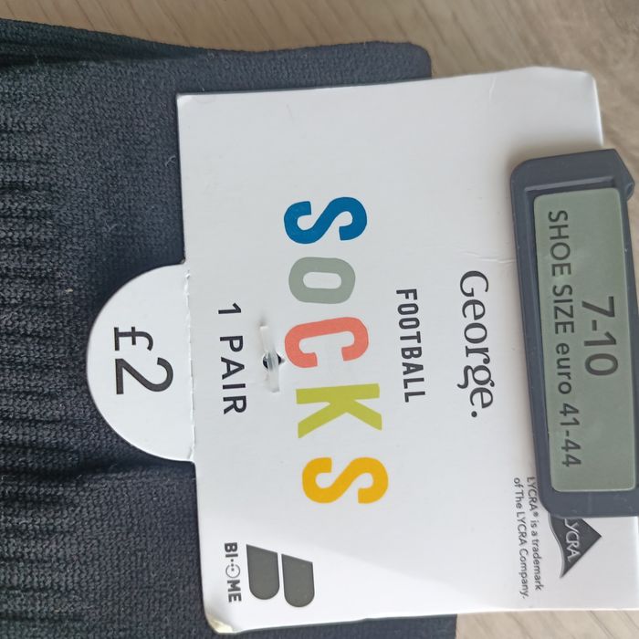 Czarne skarpety do piłki nożnej 41-44