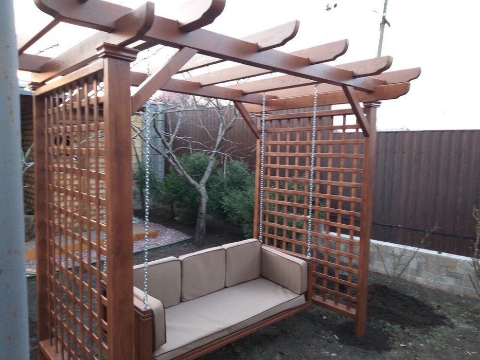 Деревянная качеля комплект