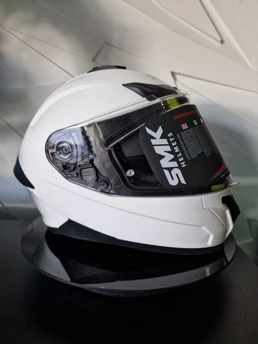 Kask SMK TYPHOON Blank White, blenda 'XS 'S 'M 'L 'XL sklep, GRATISY!