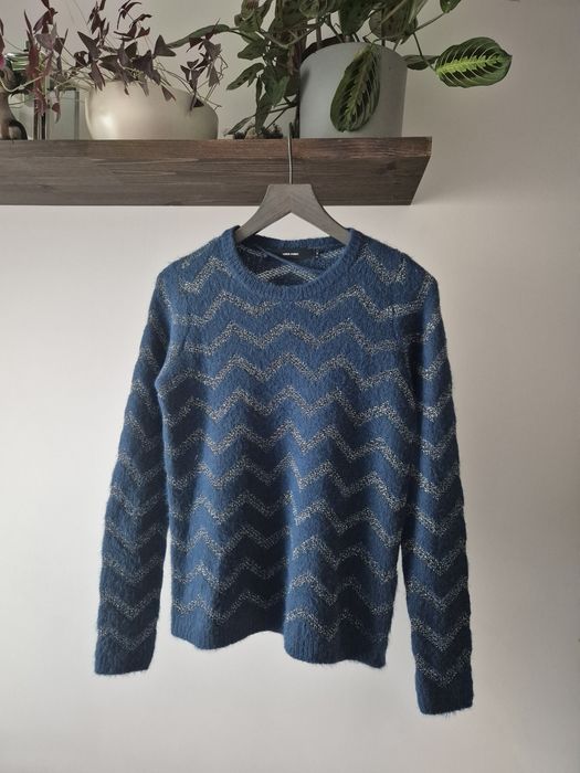 Sweter damski Vero Moda S lekki miękki morski połyskujący knitwear