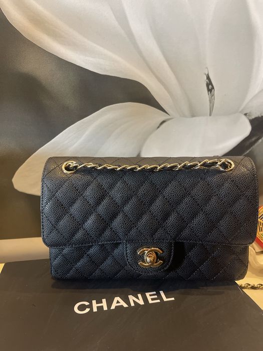 Chanel Black Caviar Leather Classic Flap